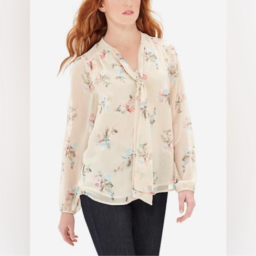 The Limited Cream Floral Blouse
